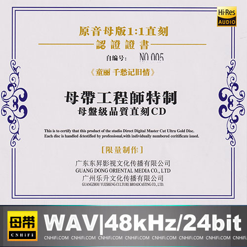 童丽 – 千愁记旧情 [1：1母版直刻] 限量版